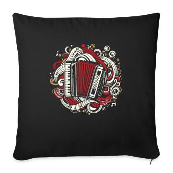 Accordion - Sofa pillowcase 17,3'' x 17,3'' (45 x 45 cm) - black - Front