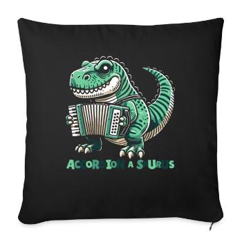 Accordion T Rex Dino - Sofa pillowcase 17,3'' x 17,3'' (45 x 45 cm) - black - Front