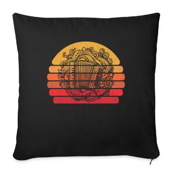 Accordion - Sofa pillowcase 17,3'' x 17,3'' (45 x 45 cm) - black - Front