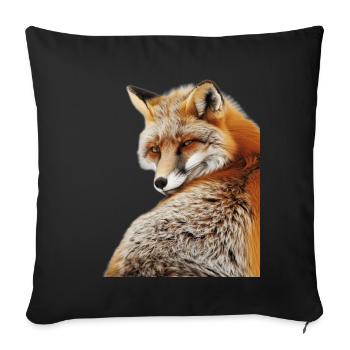 Fuchs - Sofakissenbezug 45 x 45 cm - Schwarz - Vorne