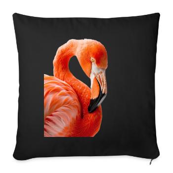 Flamingo - Sofa pillowcase 17,3'' x 17,3'' (45 x 45 cm) - black - Front
