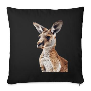 Känguru - Sofakissenbezug 45 x 45 cm - Schwarz - Vorne