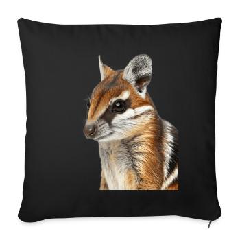 Blouson aviateur tranquillisant - Housse de coussin décorative 45 x 45 cm - noir - Devant