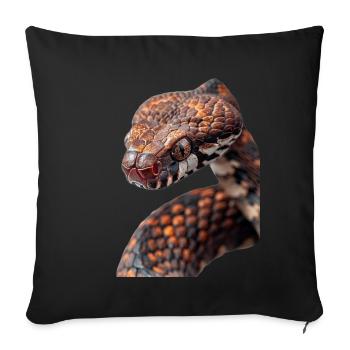 Serpent - Housse de coussin décorative 45 x 45 cm - noir - Devant