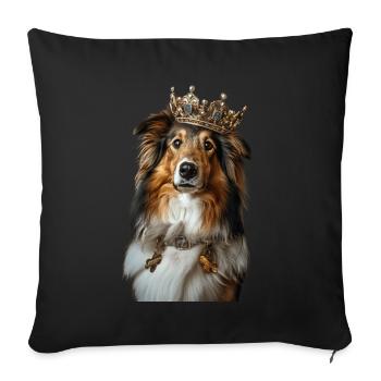 Shetland Sheepdog - Sofa pillowcase 17,3'' x 17,3'' (45 x 45 cm) - black - Front
