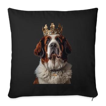 Saint-bernard - Housse de coussin décorative 45 x 45 cm - noir - Devant