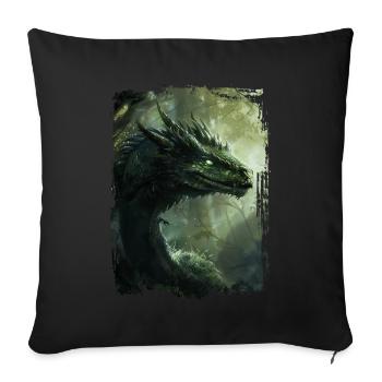 Cerf-volant - Housse de coussin décorative 45 x 45 cm - noir - Devant