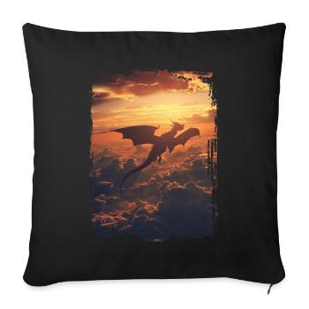 Kite - Sofa pillowcase 17,3'' x 17,3'' (45 x 45 cm) - black - Front