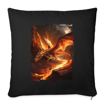 Cerf-volant - Housse de coussin décorative 45 x 45 cm - noir - Devant