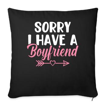 Sorry, I have a friend Funny Bezi - Sofa pillowcase 17,3'' x 17,3'' (45 x 45 cm) - black - Front