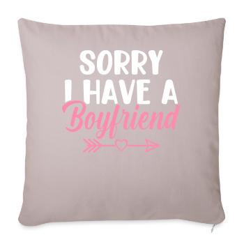 Sorry, I have a friend Funny Bezi - Sofa pillowcase 17,3'' x 17,3'' (45 x 45 cm) - light taupe - Front