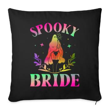 Spooky Bride Bridal Shower Bachelor Shower - Sofa pillowcase 17,3'' x 17,3'' (45 x 45 cm) - black - Front