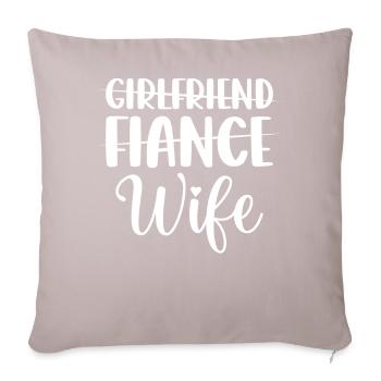 Bridal Shower Engagement Party Girlfriend Fiancé Spouse - Sofa pillowcase 17,3'' x 17,3'' (45 x 45 cm) - light taupe - Front