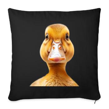 Canard - Housse de coussin décorative 45 x 45 cm - noir - Devant