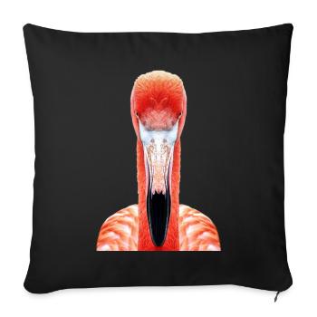 Flamingo - Sofa pillowcase 17,3'' x 17,3'' (45 x 45 cm) - black - Front