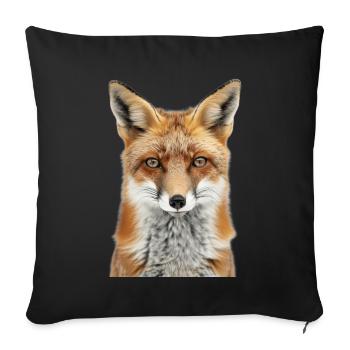 Fox - Sofa pillowcase 17,3'' x 17,3'' (45 x 45 cm) - black - Front