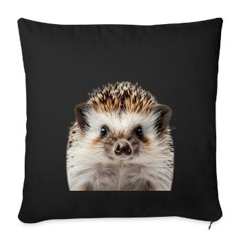 Hedgehog - Sofa pillowcase 17,3'' x 17,3'' (45 x 45 cm) - black - Front