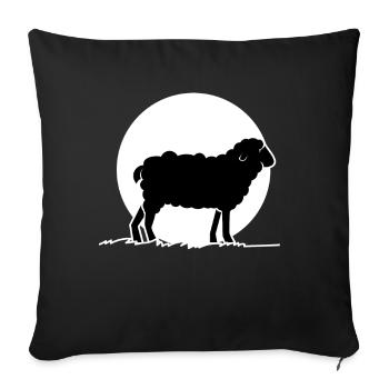 Sheep Moon Sheep Herd Wool - Sofa pillowcase 17,3'' x 17,3'' (45 x 45 cm) - black - Front