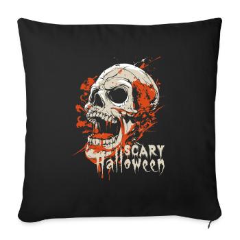 Scary Halloween - Skull Costume - Sofa pillowcase 17,3'' x 17,3'' (45 x 45 cm) - black - Front