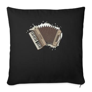 Accordéon Éclaboussures d’eau - Housse de coussin décorative 45 x 45 cm - noir - Devant