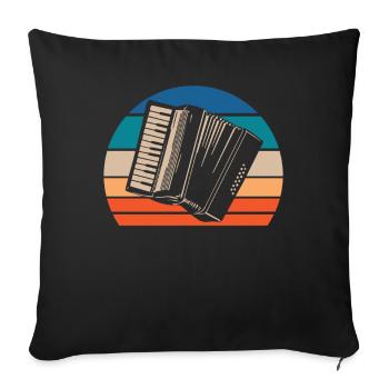 Accordion - Sofa pillowcase 17,3'' x 17,3'' (45 x 45 cm) - black - Front