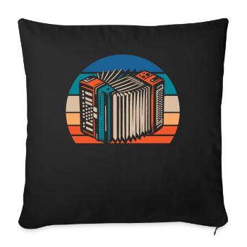 Akkordeon - Sofakissenbezug 45 x 45 cm - Schwarz - Vorne