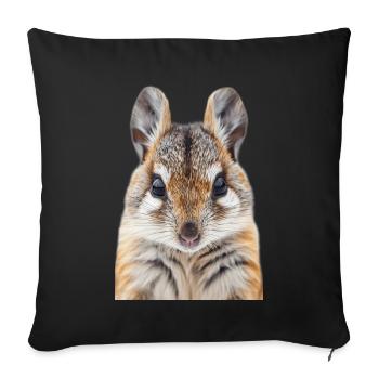 Blouson aviateur tranquillisant - Housse de coussin décorative 45 x 45 cm - noir - Devant