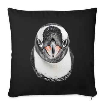 Penguin - Sofa pillowcase 17,3'' x 17,3'' (45 x 45 cm) - black - Front