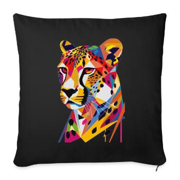 Gepard - Sofakissenbezug 45 x 45 cm - Schwarz - Vorne