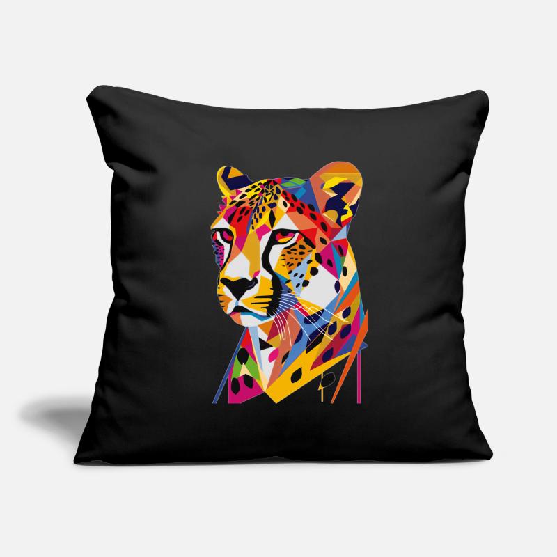 Guépard Housse de coussin décorative 45 x 45 cm