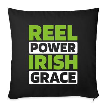Irish Dance Irischer Tanz - Sofakissenbezug 45 x 45 cm - Schwarz - Vorne