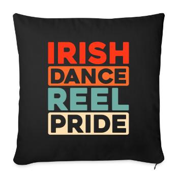 Irish Dance Irischer Tanz - Sofakissenbezug 45 x 45 cm - Schwarz - Vorne