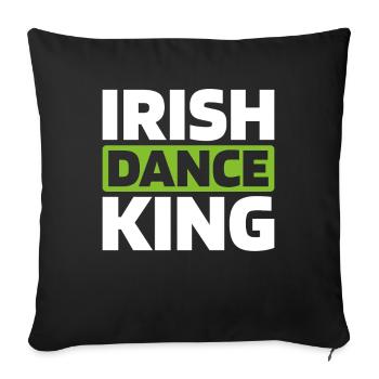 Irish Dance Irischer Tanz - Sofakissenbezug 45 x 45 cm - Schwarz - Vorne