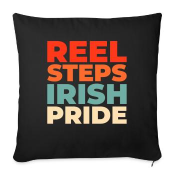 Irish Dance Irischer Tanz - Sofa pillowcase 17,3'' x 17,3'' (45 x 45 cm) - black - Front