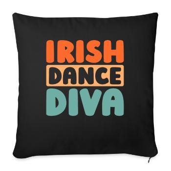 Irish Dance Irischer Tanz - Sofa pillowcase 17,3'' x 17,3'' (45 x 45 cm) - black - Front