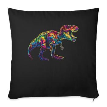T-Rex Dinosaur Tyrannosaurus Rex Popart - Sofa pillowcase 17,3'' x 17,3'' (45 x 45 cm) - black - Front