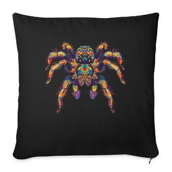 Tarantula Spider Popart - Sofa pillowcase 17,3'' x 17,3'' (45 x 45 cm) - black - Front