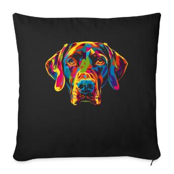 Vizsla Dog Popart - Sofa pillowcase 17,3'' x 17,3'' (45 x 45 cm) - black - Front