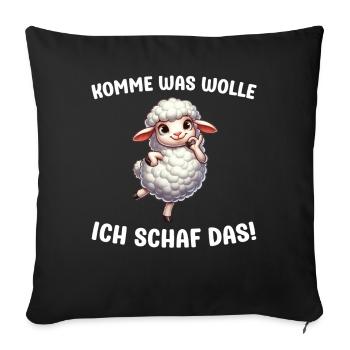 Come what do I want sheep the sheep sayings - Sofa pillowcase 17,3'' x 17,3'' (45 x 45 cm) - black - Front