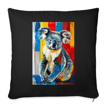 Koala - Sofa pillowcase 17,3'' x 17,3'' (45 x 45 cm) - black - Front
