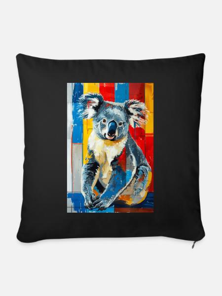 Koala - Sofakissenbezug 45 x 45 cm - Schwarz
