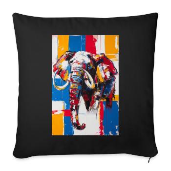 Mammut - Sofakissenbezug 45 x 45 cm - Schwarz - Vorne