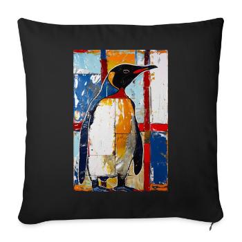 Penguin - Sofa pillowcase 17,3'' x 17,3'' (45 x 45 cm) - black - Front