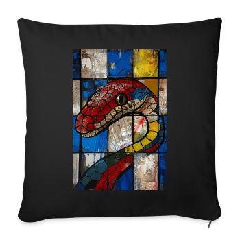 Serpent - Housse de coussin décorative 45 x 45 cm - noir - Devant