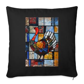 Turquie - Housse de coussin décorative 45 x 45 cm - noir - Devant