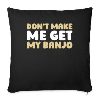 Banjo - Sofa pillowcase 17,3'' x 17,3'' (45 x 45 cm) - black - Front
