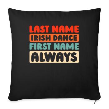 Danse Irlandaise Irischer Tanz - Housse de coussin décorative 45 x 45 cm - noir - Devant