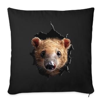 Anteater - Sofa pillowcase 17,3'' x 17,3'' (45 x 45 cm) - black - Front