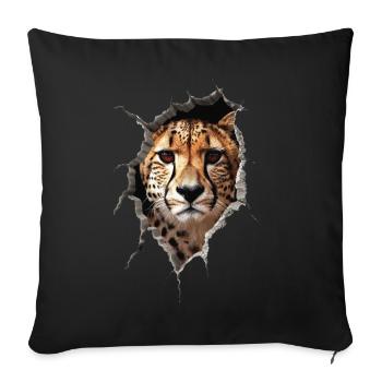 Gepard - Sofakissenbezug 45 x 45 cm - Schwarz - Vorne