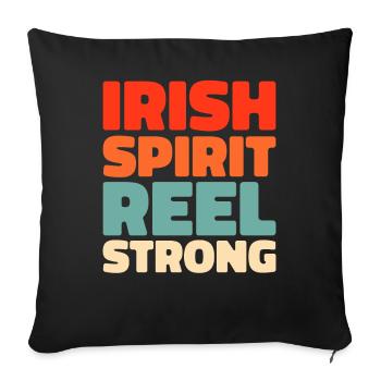 Irish Dance Irischer Tanz - Sofa pillowcase 17,3'' x 17,3'' (45 x 45 cm) - black - Front